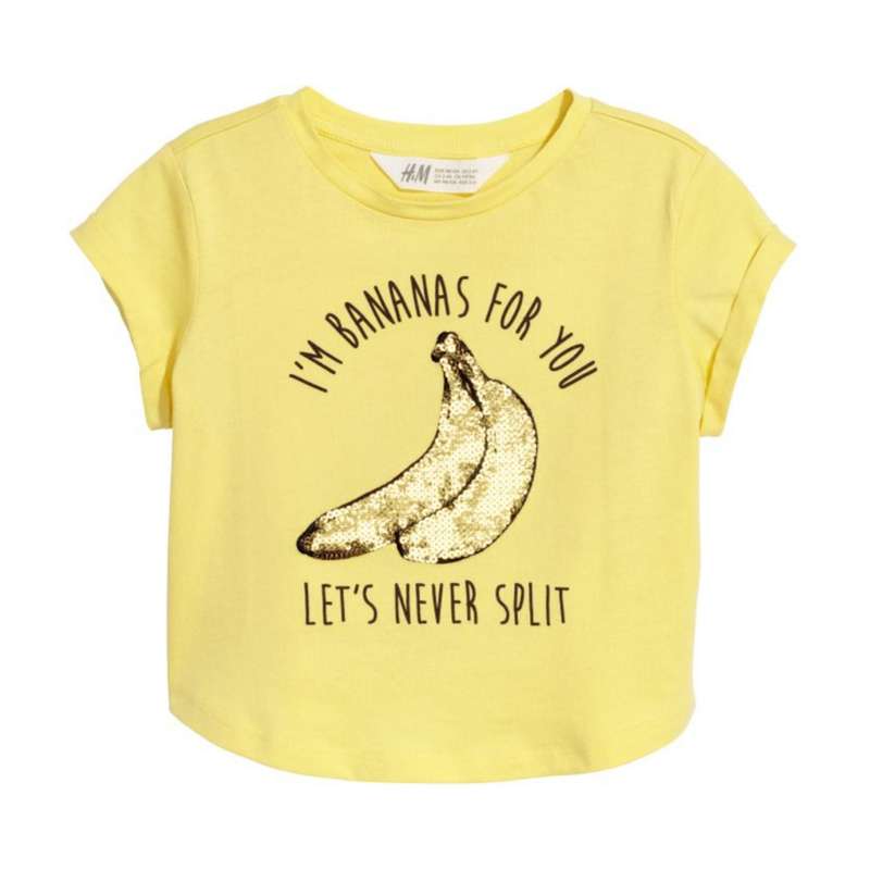 تی شرت آستین کوتاه دخترانه اچ اند ام کد 2746