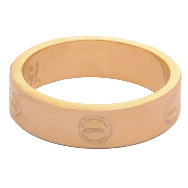 انگشتر طلا 18 عیار زنانه با طرح کارتیه طلای مستجابی مدل CR53 سایز 53