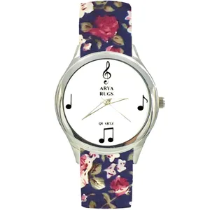 ساعت مچی عقربه ای زنانه مدل بند پارچه ای کد 4108