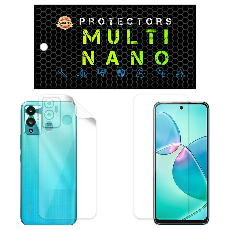 محافظ صفحه نمایش مولتی نانو مدل X-SFT مناسب برای گوشی موبایل اینفینیکس Hot 12 Play به همراه محافظ پشت