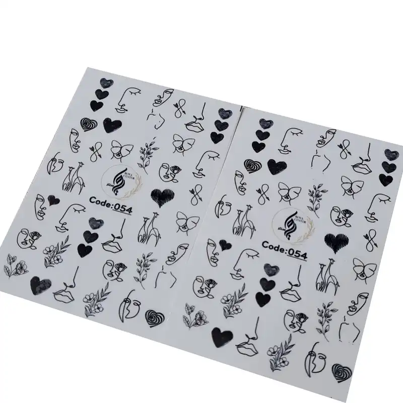 برچسب لنز ناخن رویاسنتر مدل054 مجموعه 2 عددی