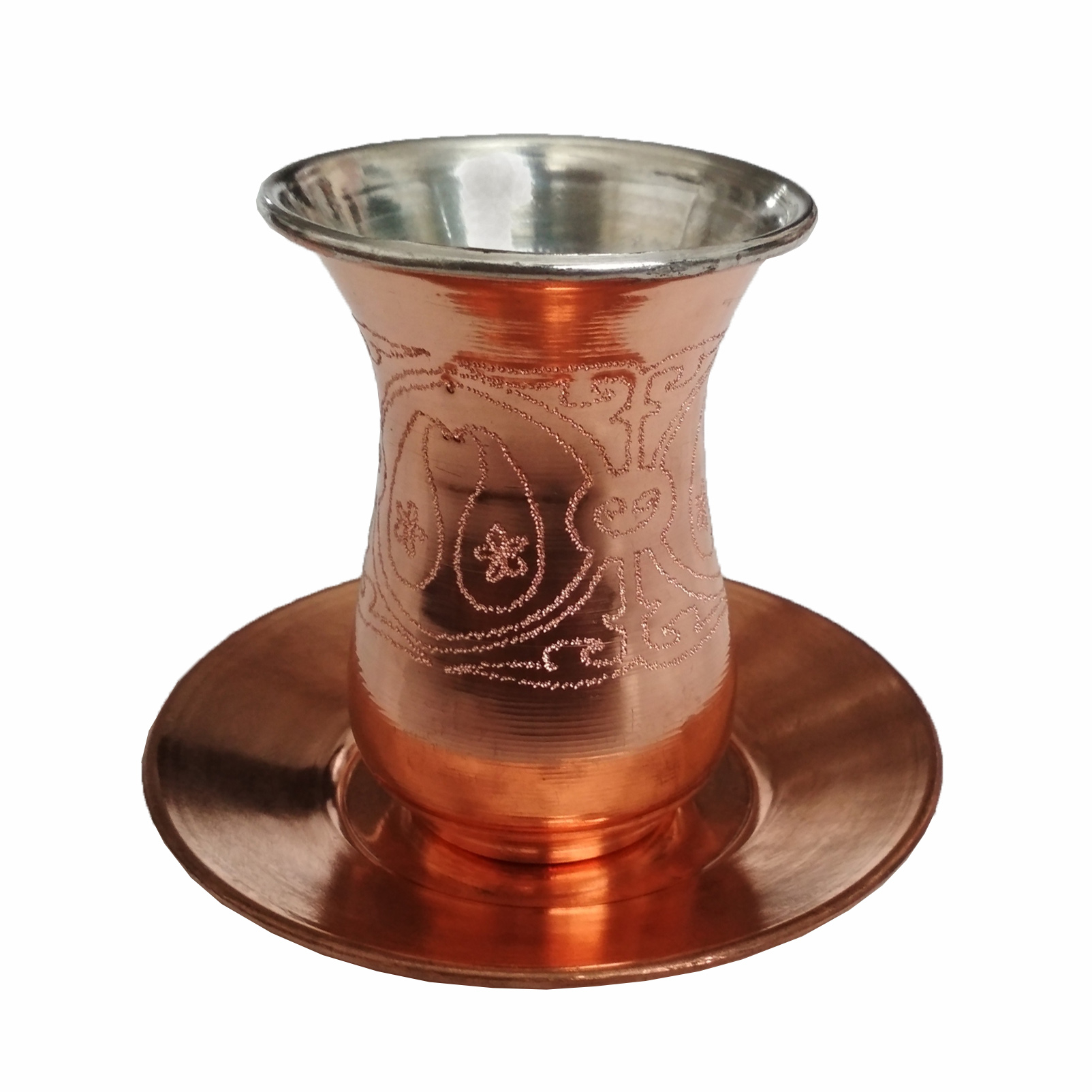 ست استکان و نعلبکی مسی کد 1012