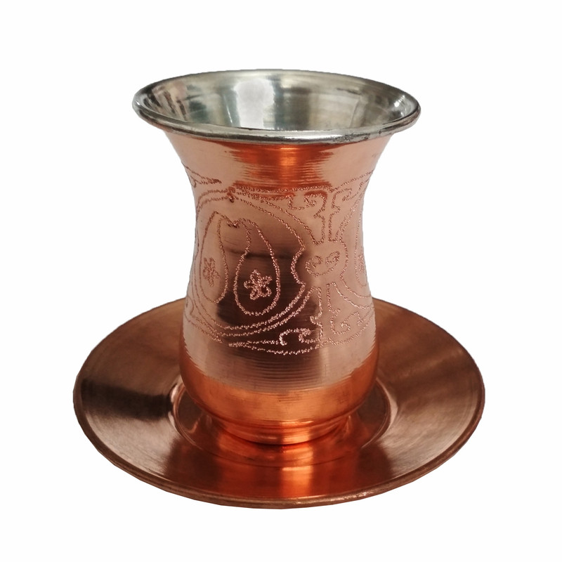 ست استکان و نعلبکی مسی کد 1012