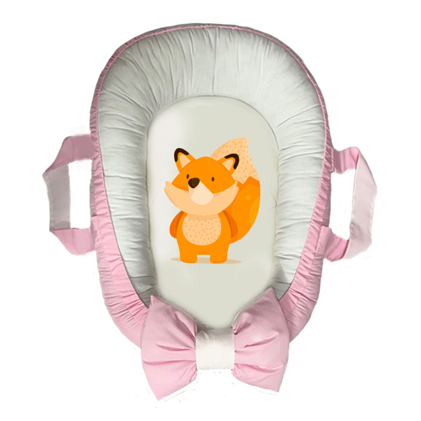 سرویس خواب سه تکه نوزاد مدل گارد محافظ دار طرح روباهی کد 050