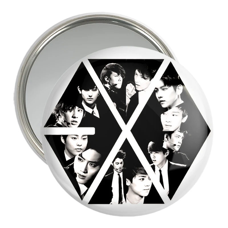 آینه جیبی خندالو مدل گروه اکسو EXO  کد 1036