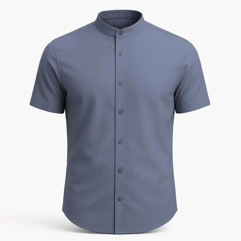 پیراهن آستین کوتاه یقه دیپلمات مردانه ابراف مدل رادمان کد FIL