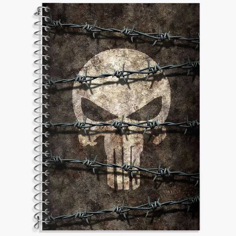 دفتر زبان 50 برگ خندالو مدل دو خط طرح اسکلت (Skeleton) کد F1219