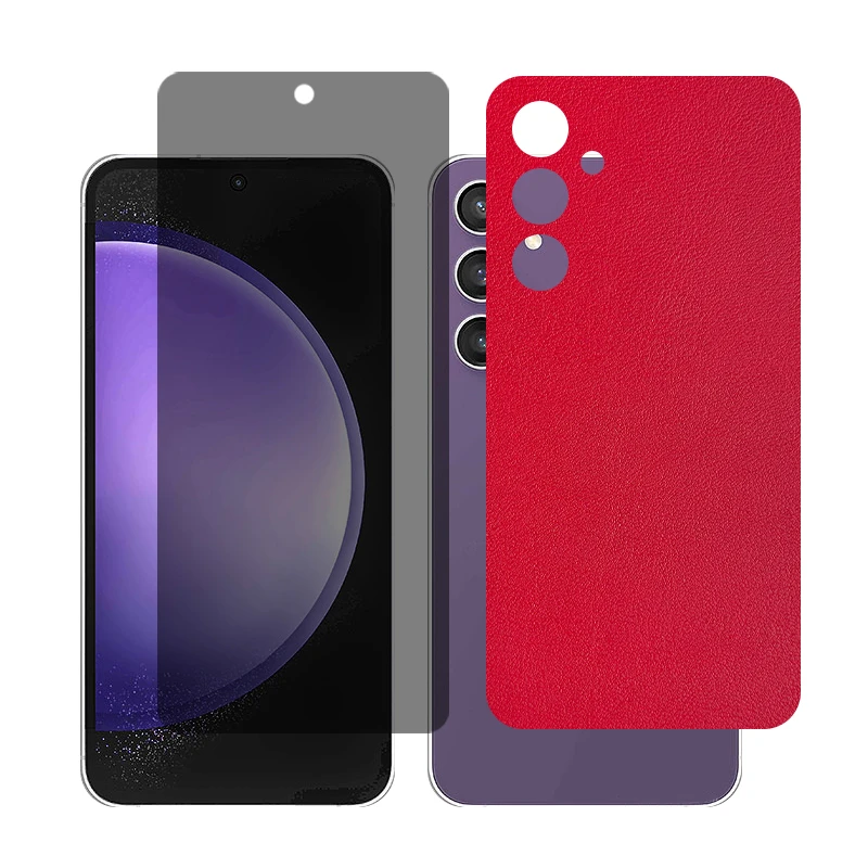 محافظ صفحه نمایش حریم شخصی گلس مدل Together مناسب برای گوشی موبایل سامسونگ Galaxy S23 FE به همراه برچسب پوششی پشت گوشی 