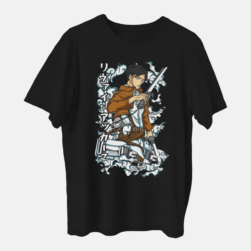 تی شرت آستین کوتاه مردانه مدل اتک  ان تایتان لیوای کد anm453