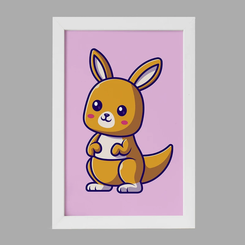 تابلو خندالو مدل حیوانات بامزه کانگورو کد 29699