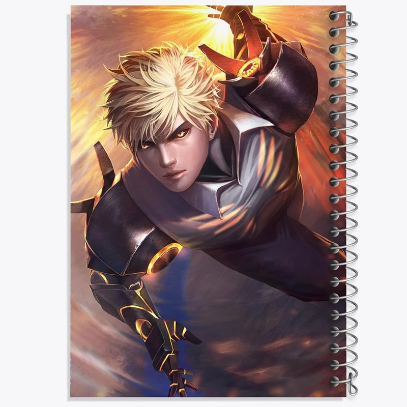 دفتر نت موسیقی 50 برگ خندالو مدل جنوس انیمه مرد تک مشتی One Punch Man کد 11391