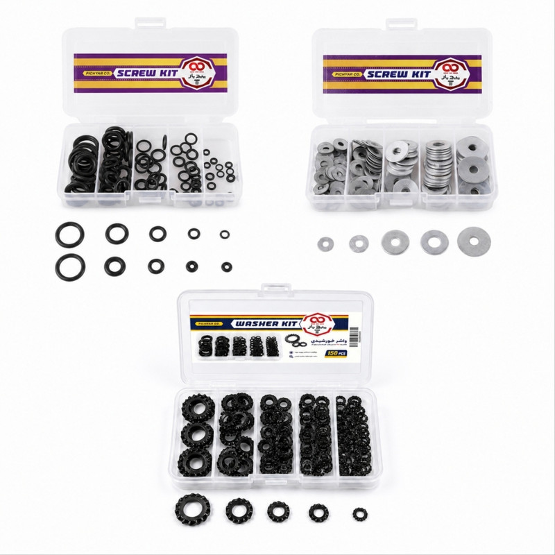 واشر و اورینگ پیچ یار مدل WASHER-ORINGKITمجموعه 410 عددی
