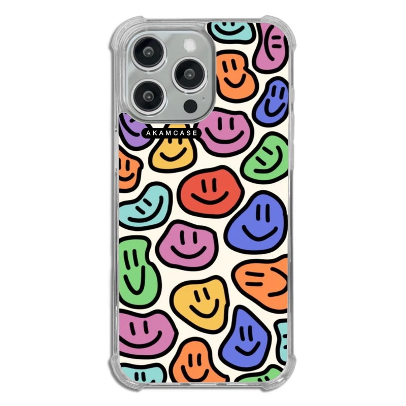 کاور آکام مدل AMCWTA15PROMAX-HAPPY FACE2 مناسب برای گوشی موبایل اپل iPhone 15 Pro Max