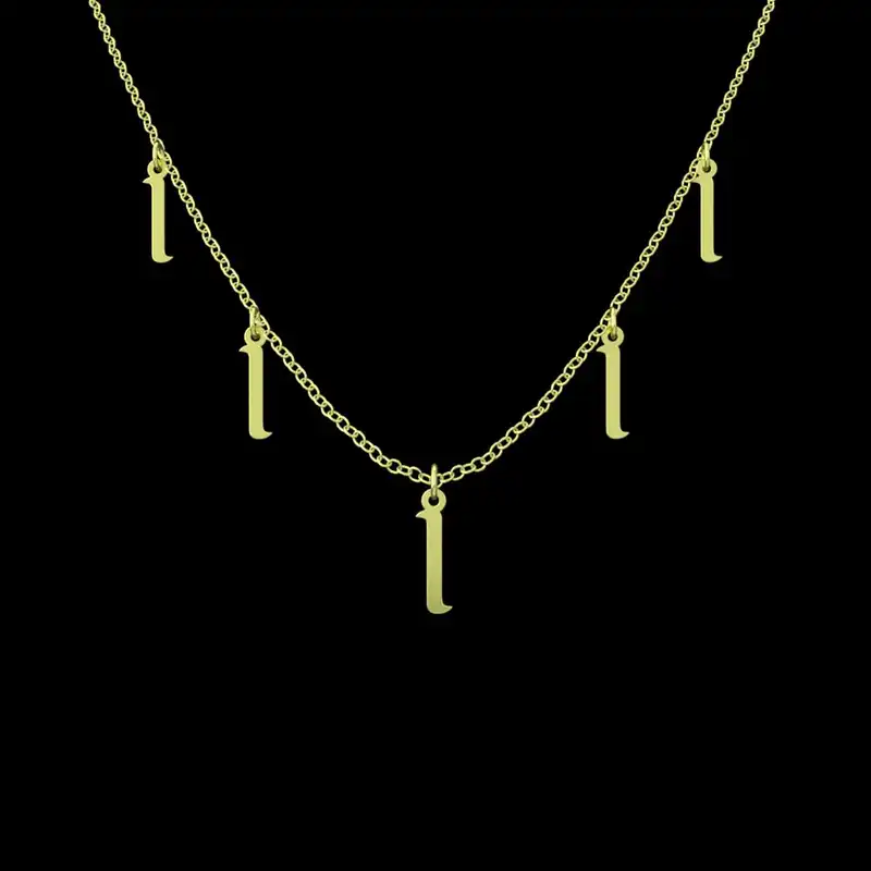 گردنبند طلا 18 عیار زنانه مدوپد مدل حرف I کد RNA16921