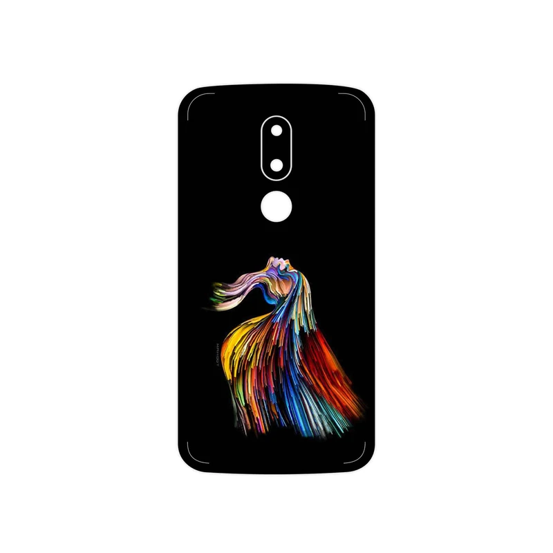 برچسب پوششی ماهوت مدل Rainbow Hair Digital Art مناسب برای گوشی موبایل موتورولا Moto M
