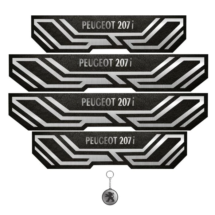 برچسب پارکابی خودرو مهدیار کد PKA 2005 مناسب برای پژو 207 مجموعه 4 عددی به همراه جا کلیدی