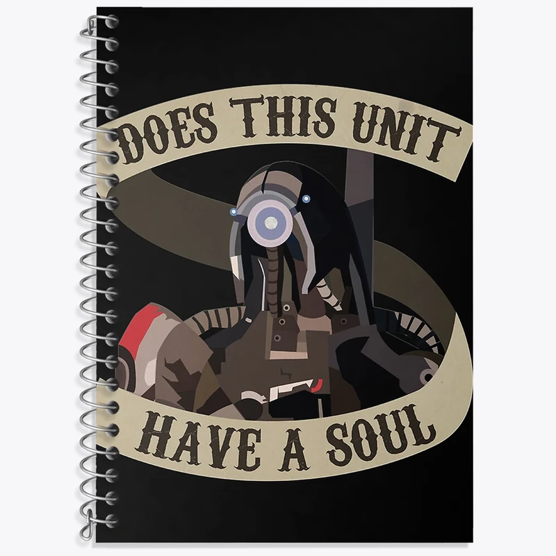 دفتر زبان 50 برگ خندالو مدل دو خط طرح بازی مس افکت (Mass Effect) کد 31566