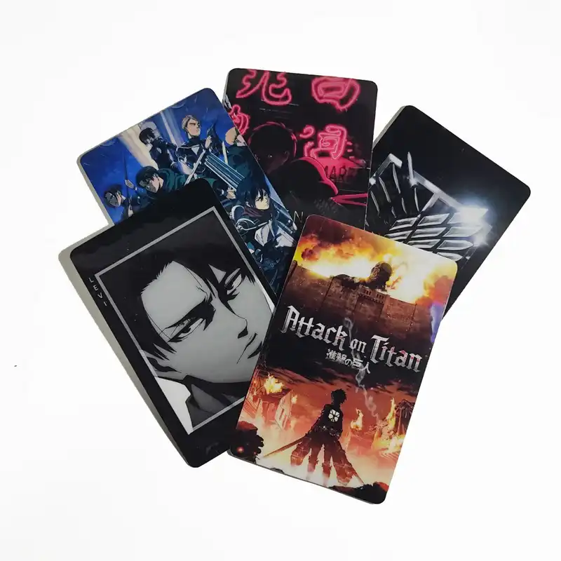 استیکر کارت مدل PH-484 طرح فتوکارت انیمه اتک ان تایتان attack on titan بسته 5 عددی