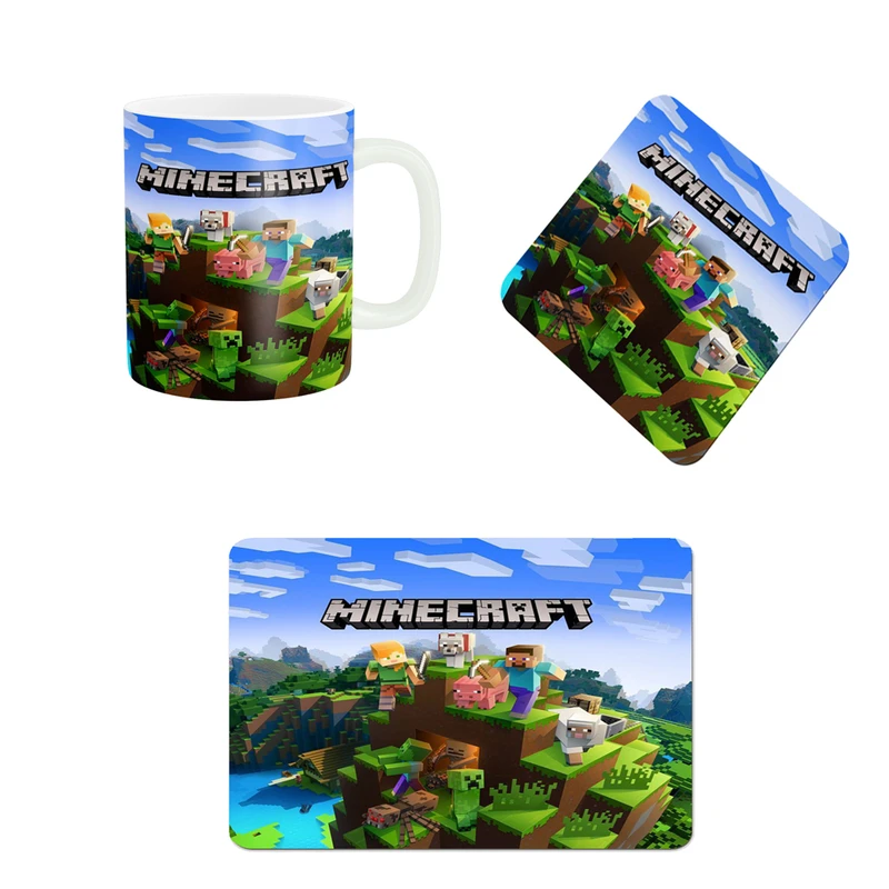 ماگ ناریکو طرح ماینکرافت Minecraft  کد 02 به همراه زیر لیوانی و ماوس پد