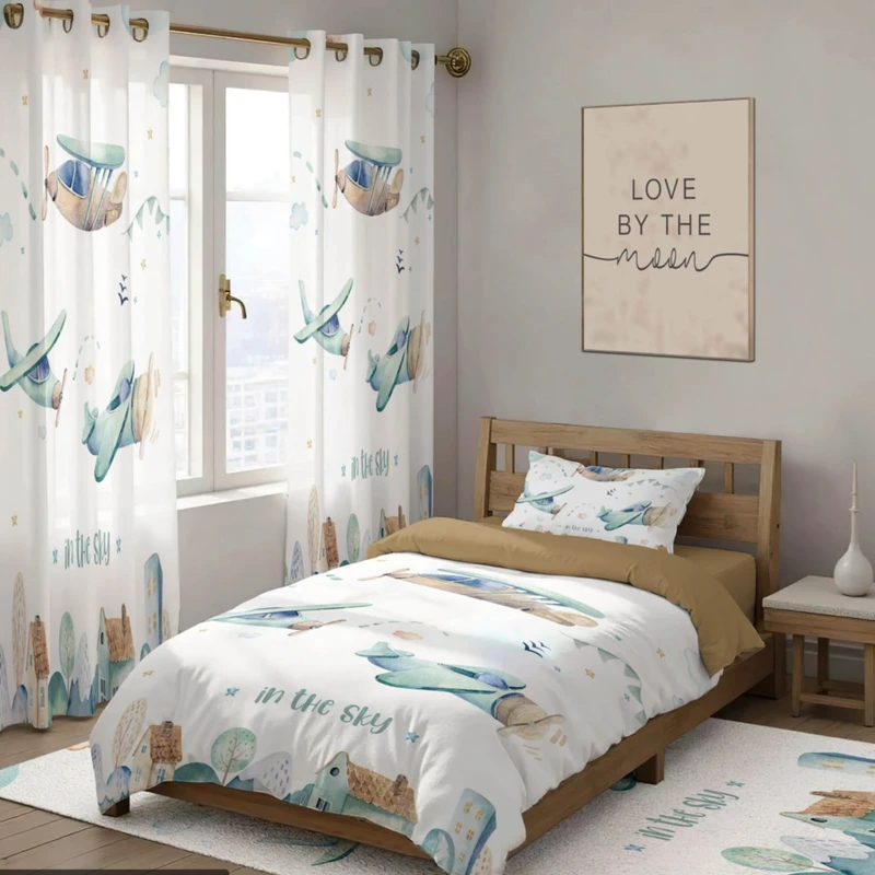 سرویس خواب مدل هواپیما کد ۰۳۲۳ یک نفره ۴ تکه