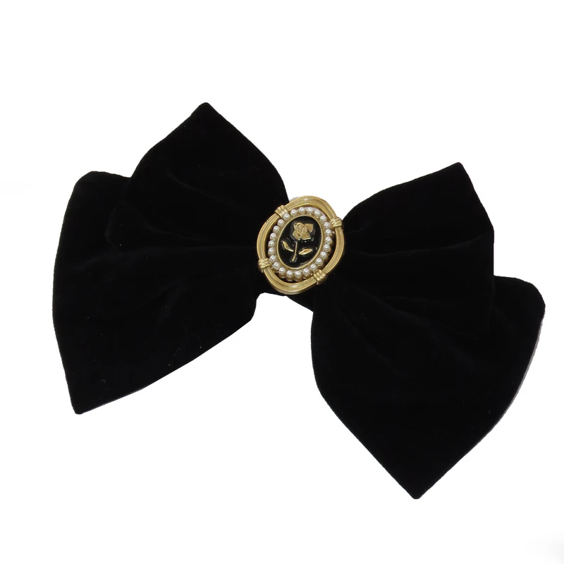 گیره مو زنانه مدل فرانسوی مخملی کد G_Lnd_3171