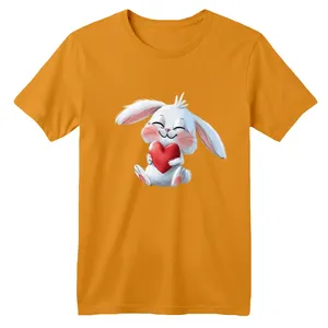 تی شرت آستین کوتاه بچگانه مدل خرگوش و قلب