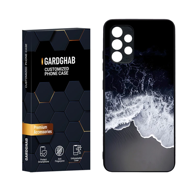 کاور گارد قاب مدل دورژله ای پشت گلس طبیعت مناسب برای گوشی موبایل سامسونگ Galaxy A32 4G