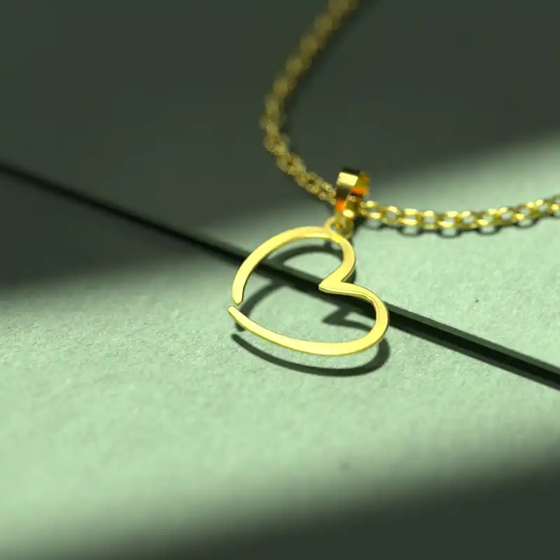 گردنبند طلا 18 عیار زنانه مدوپد مدل قلب کد E1124