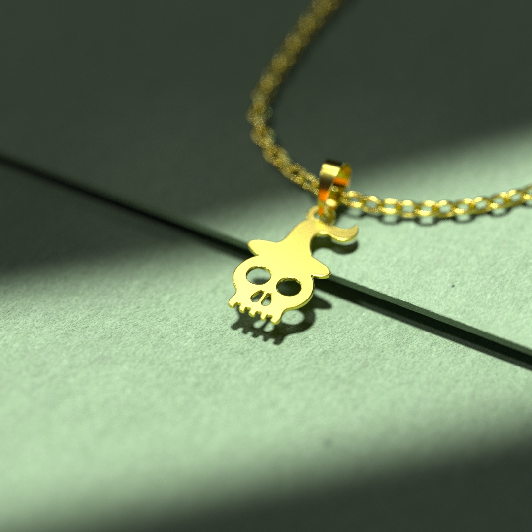 گردنبند طلا 18 عیار زنانه مدوپد مدل هالووین کد G3-1-1289