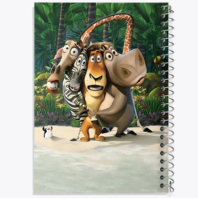 دفتر مشق 100 برگ خندالو طرح ماداگاسکار (Madagascar) کد N5070