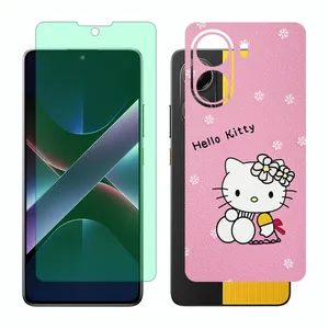 Glass Together model Green light screen protector suitable for Xiaomi Poco X7 Pro mobile phone with back cover sticker