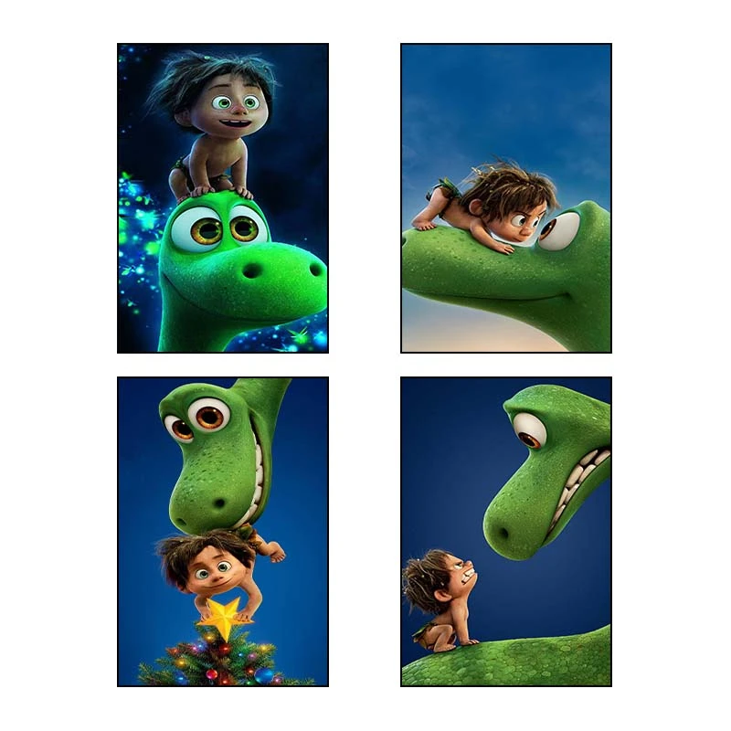  تابلو شاسي کارنيکا طرح The Good Dinosaur کد 48407 مجموعه 4 عددی