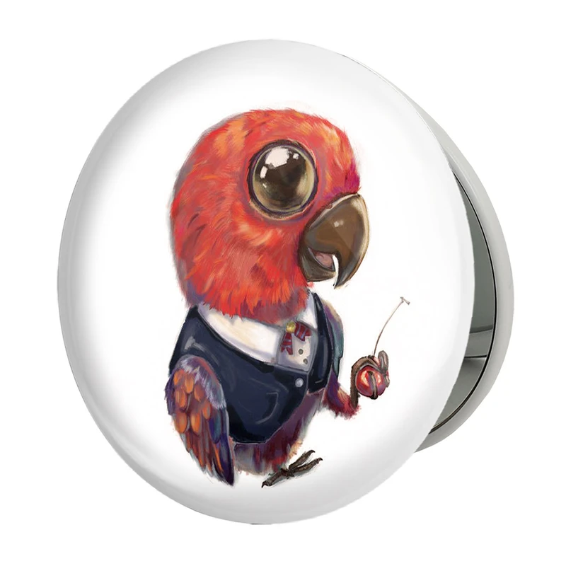 آینه جیبی خندالو طرح پرنده مدل تاشو کد 28293 