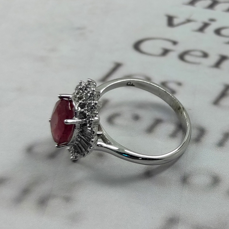 انگشتر نقره زنانه سلین کالا مدل یاقوت سرخ کد MPS-9