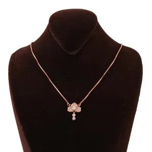 گردنبند نقره زنانه بازرگانی میلادی  مدل گل کد GAR_104