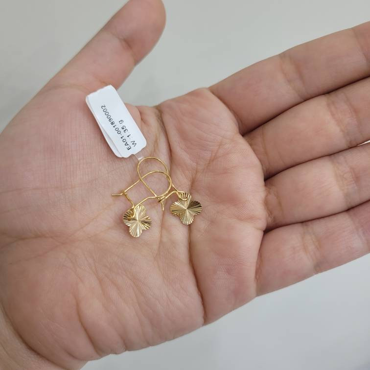 گوشواره عصایی طلا 18 عیار زنانه با طرح ونکلیف آرپلز مان گالری مدل EA01-0018900 - 3