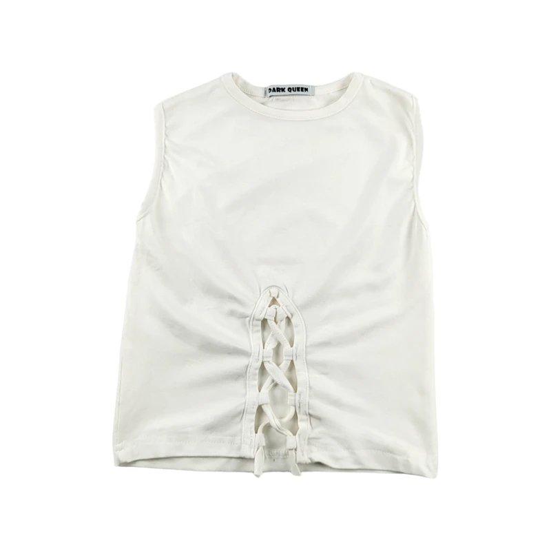 کراپ‌تاپ زنانه مدل آستین حلقه ای طرح جلو گره کد EH-25