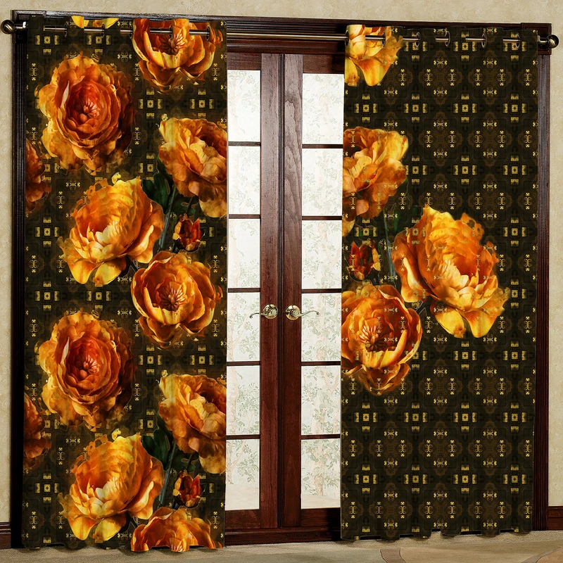 پرده مدل گل مخمل پانچی کد 1120 سایز 140x280 سانتی متر