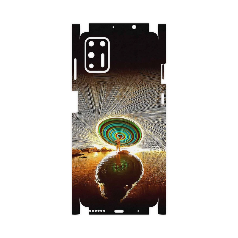 برچسب پوششی ماهوت مدل Night Light Fountain-FullSkin مناسب برای گوشی موبایل موتورولا Moto G9 Plus