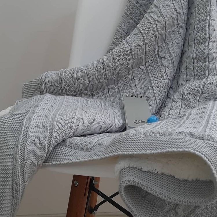 شال مبل طرح بافت سایز 100x90 سانتی متر