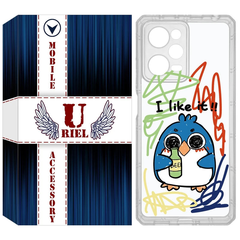 کاور یوریل مدل Clear کد 23 طرح جوجه نقاش مناسب برای گوشی موبایل شیائومی Poco X5 Pro / Redmi Note 12 Pro / Note 12 Pro Plus