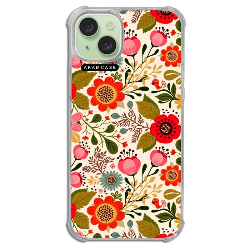 کاور آکام مدل AMCWTA15PLUS-FLOWERS6 مناسب برای گوشی موبایل اپل iPhone 15 Plus
