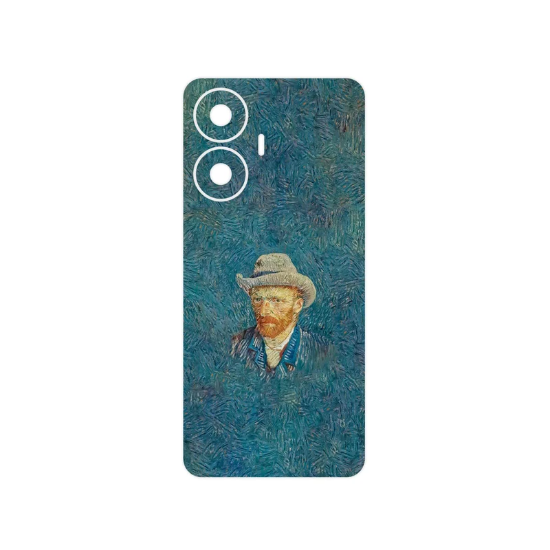 برچسب پوششی ماهوت مدل Self portrait with a gray felt hat مناسب برای گوشی موبایل ریلمی C55