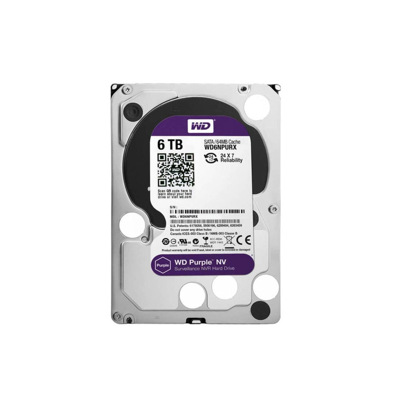 هارد دیسک اینترنال وسترن دیجیتال مدل Purple WD60IUOM ظرفیت 6 ترابایت