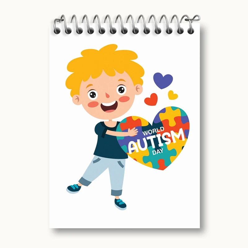 دفتر یادداشت 50 برگ خندالو مدل اتیسم Autism کد 26731