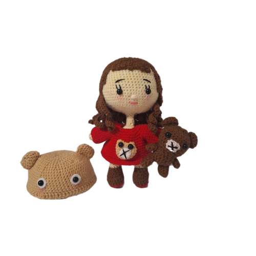 عروسک بافتنی طرح دختر کوچولو