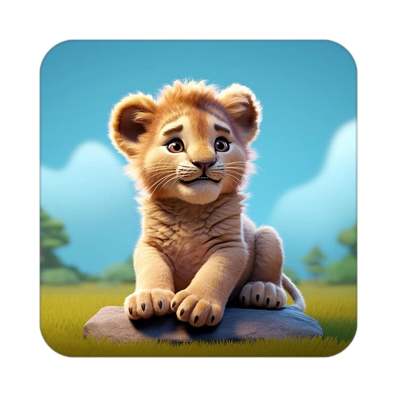 زیر لیوانی کاکتی طرح حیوانات کارتونی مدل mp27291