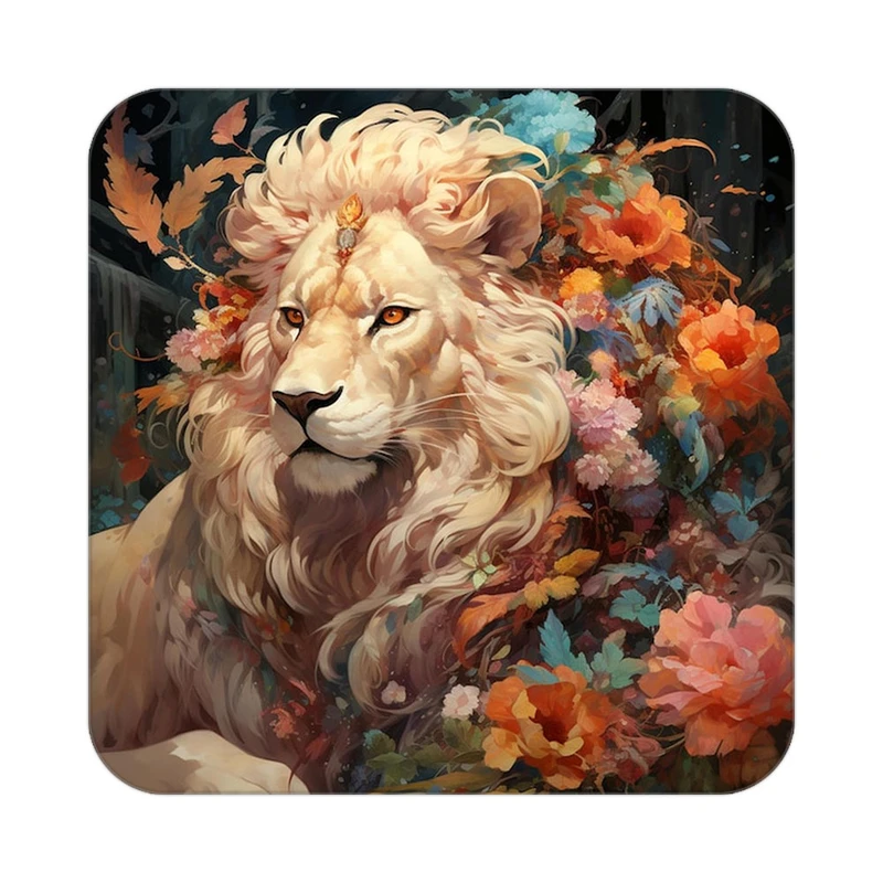 زیر لیوانی کاکتی طرح شیر مدل mp23944