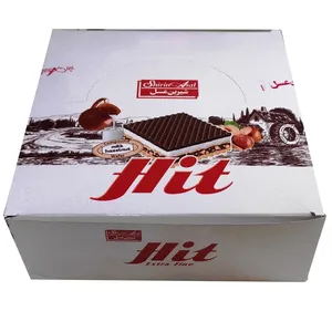 ویفر روکش دار با کرم شیری و خلال فندق هیت شیرین عسل - 22گرم بسته 24 عددی