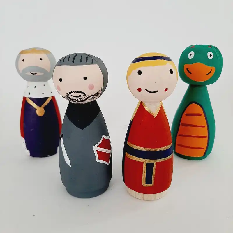 اسباب بازی چوبی مدل بازی تاج و تخت کد WD22 مجموعه 4 عددی